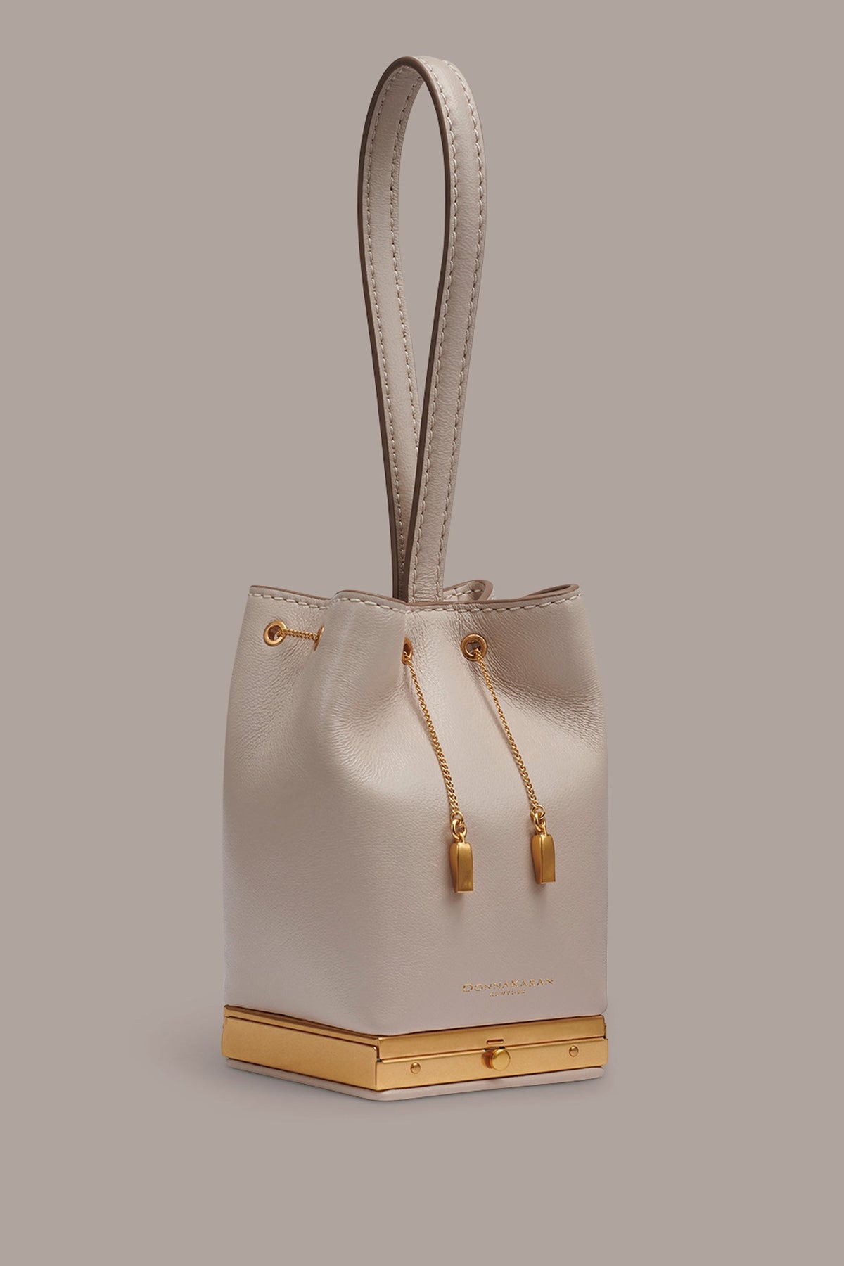 SISAL LEATHER CLUTCH - Sand