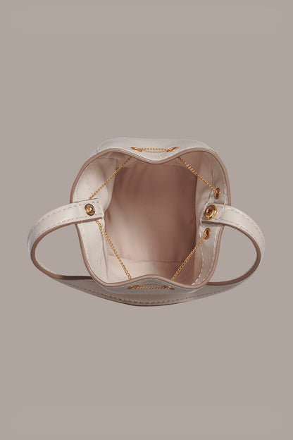SISAL LEATHER CLUTCH - Sand