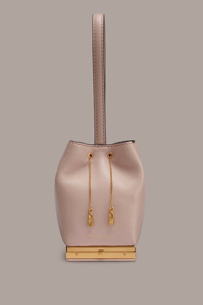 SISAL LEATHER CLUTCH - Snow Petal