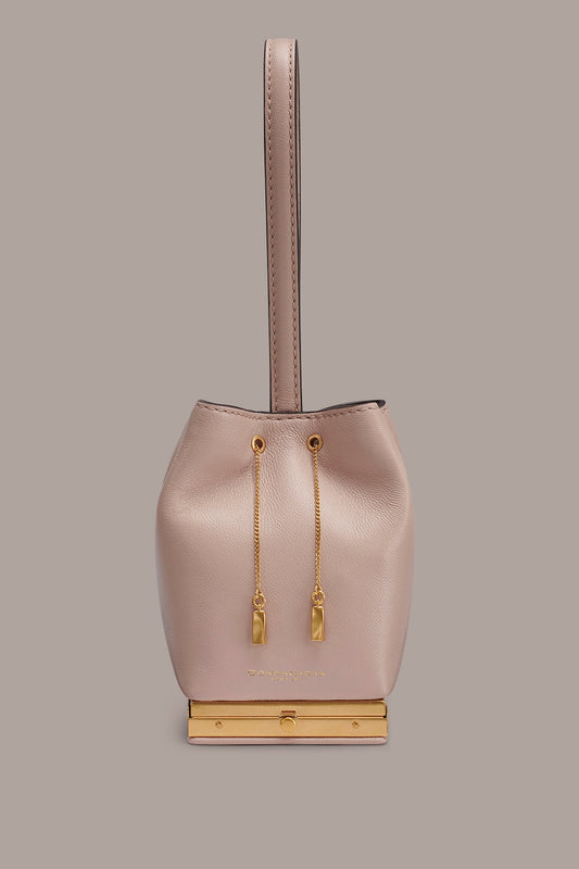 SISAL LEATHER CLUTCH - Snow Petal