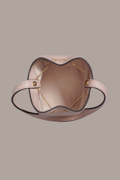 SISAL LEATHER CLUTCH - Snow Petal