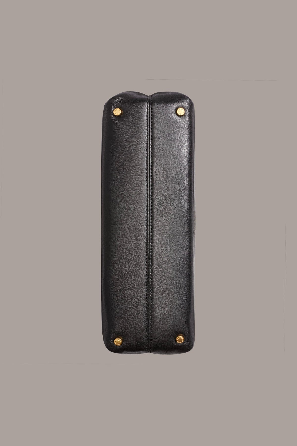 POPLIN LEATHER CLUTCH - Black