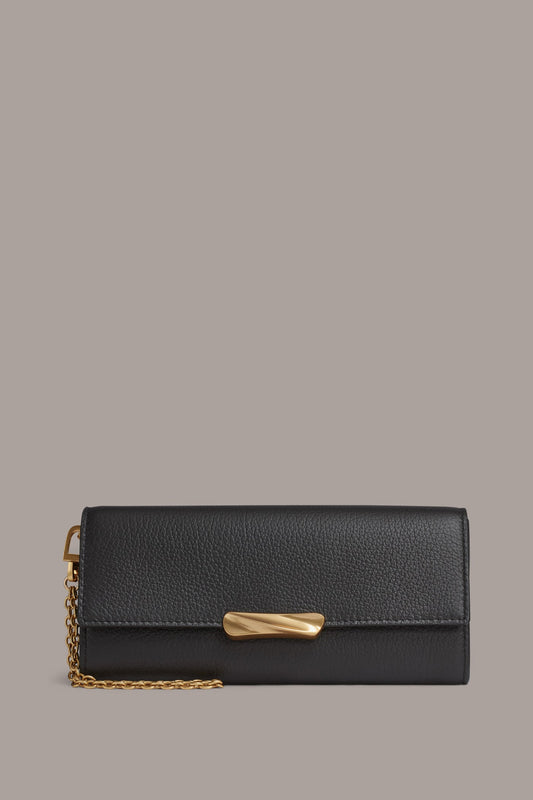 AMAGANSETT FLAP WALLET - Black