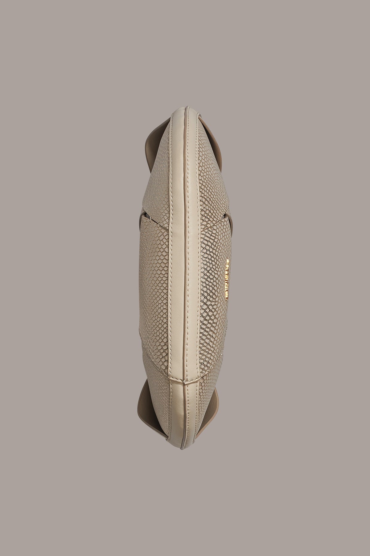 BALDWIN WOVEN LEATHER MINI SHOULDER BAG - Metallic Bone