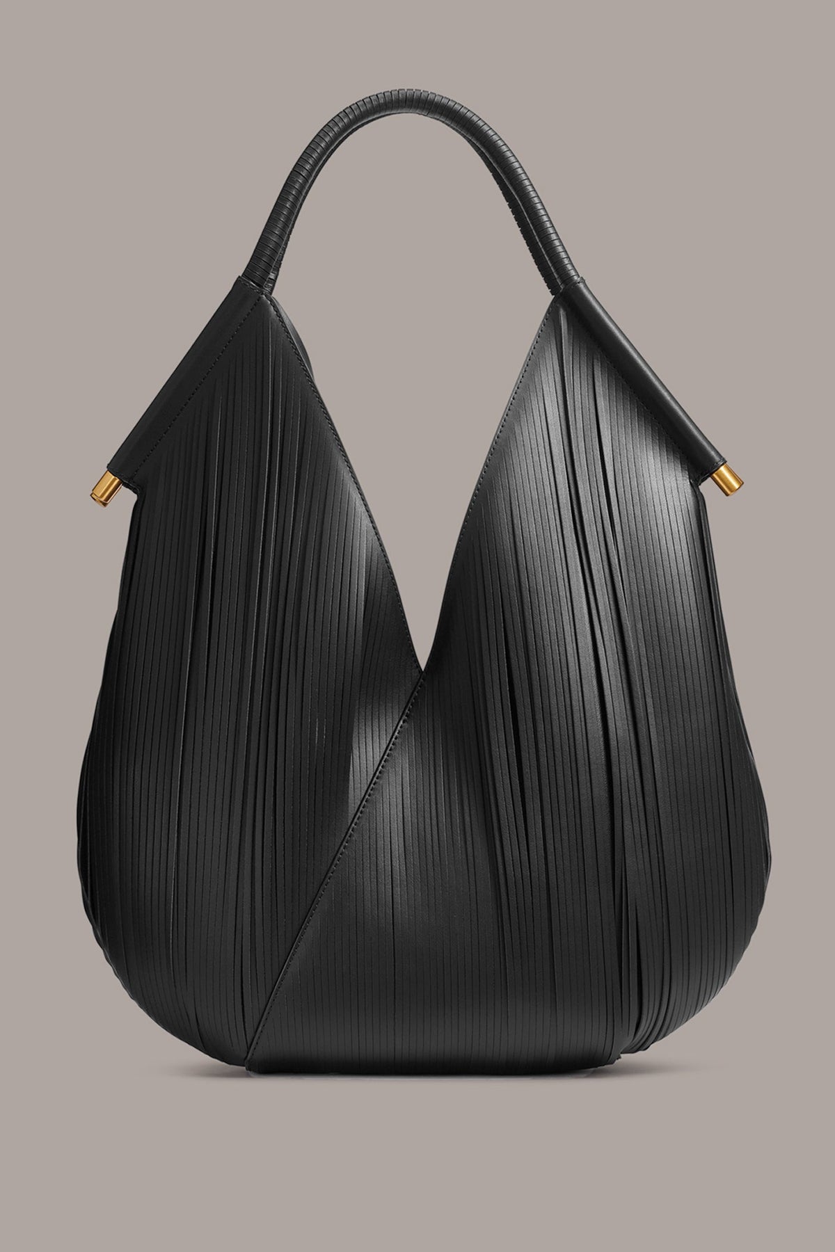 BALDWIN LARGE LASER-CUT SHOULDER BAG - Black