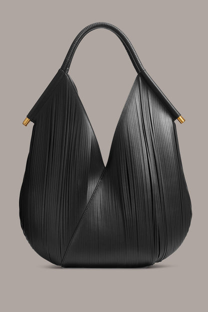 BALDWIN LARGE LASER-CUT SHOULDER BAG - Black