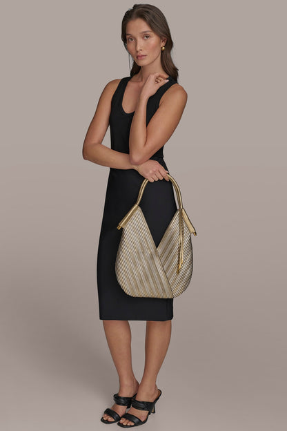 BALDWIN MINI METALLIC SHOULDER BAG - Gold
