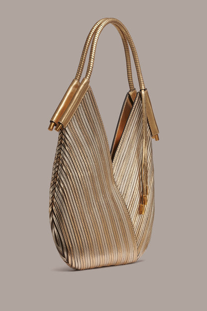 BALDWIN MINI METALLIC SHOULDER BAG - Gold