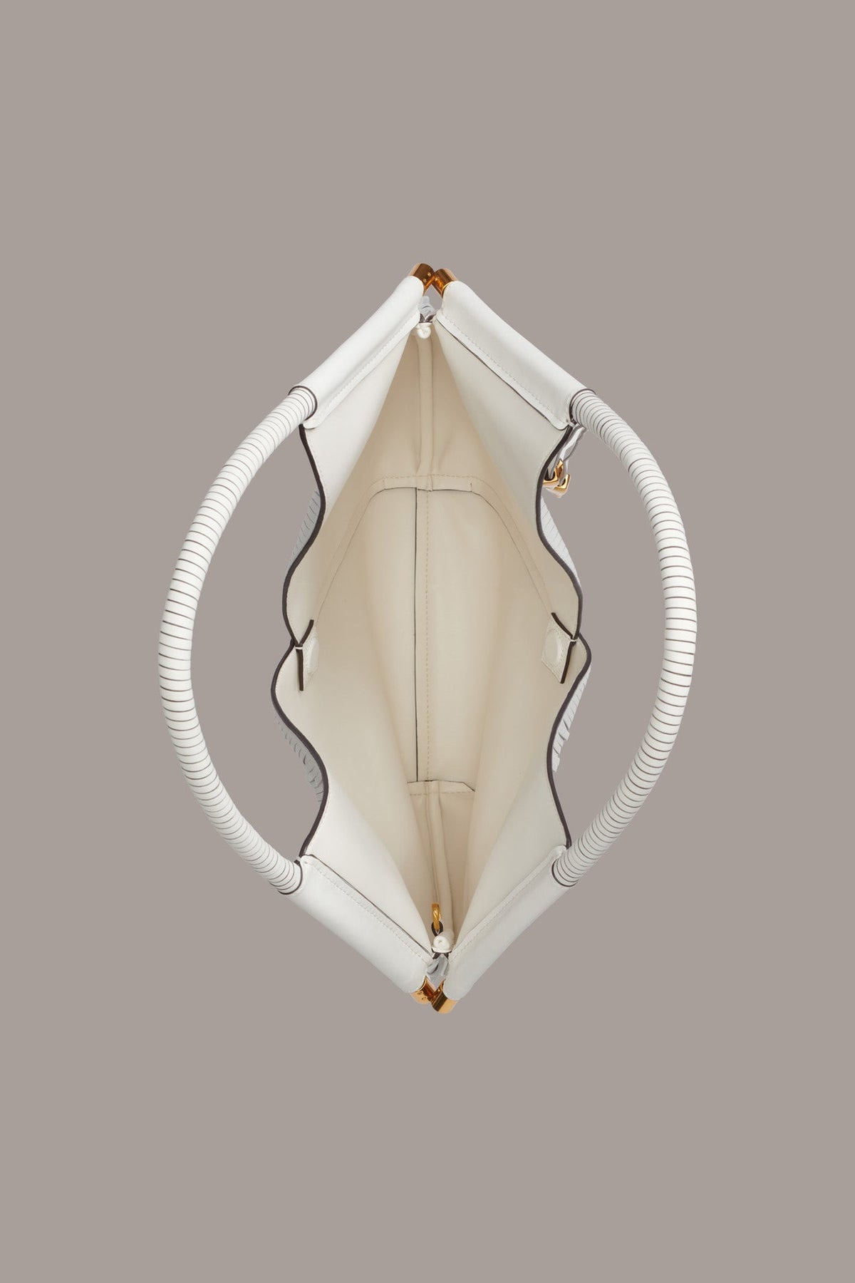 BALDWIN LARGE LASER-CUT SHOULDER BAG - BRILLIANT WHITE