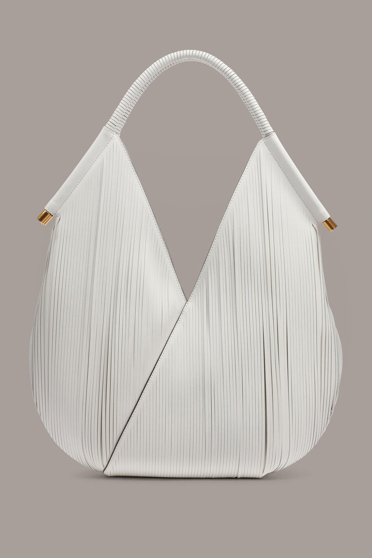 BALDWIN LARGE LASER-CUT SHOULDER BAG - BRILLIANT WHITE