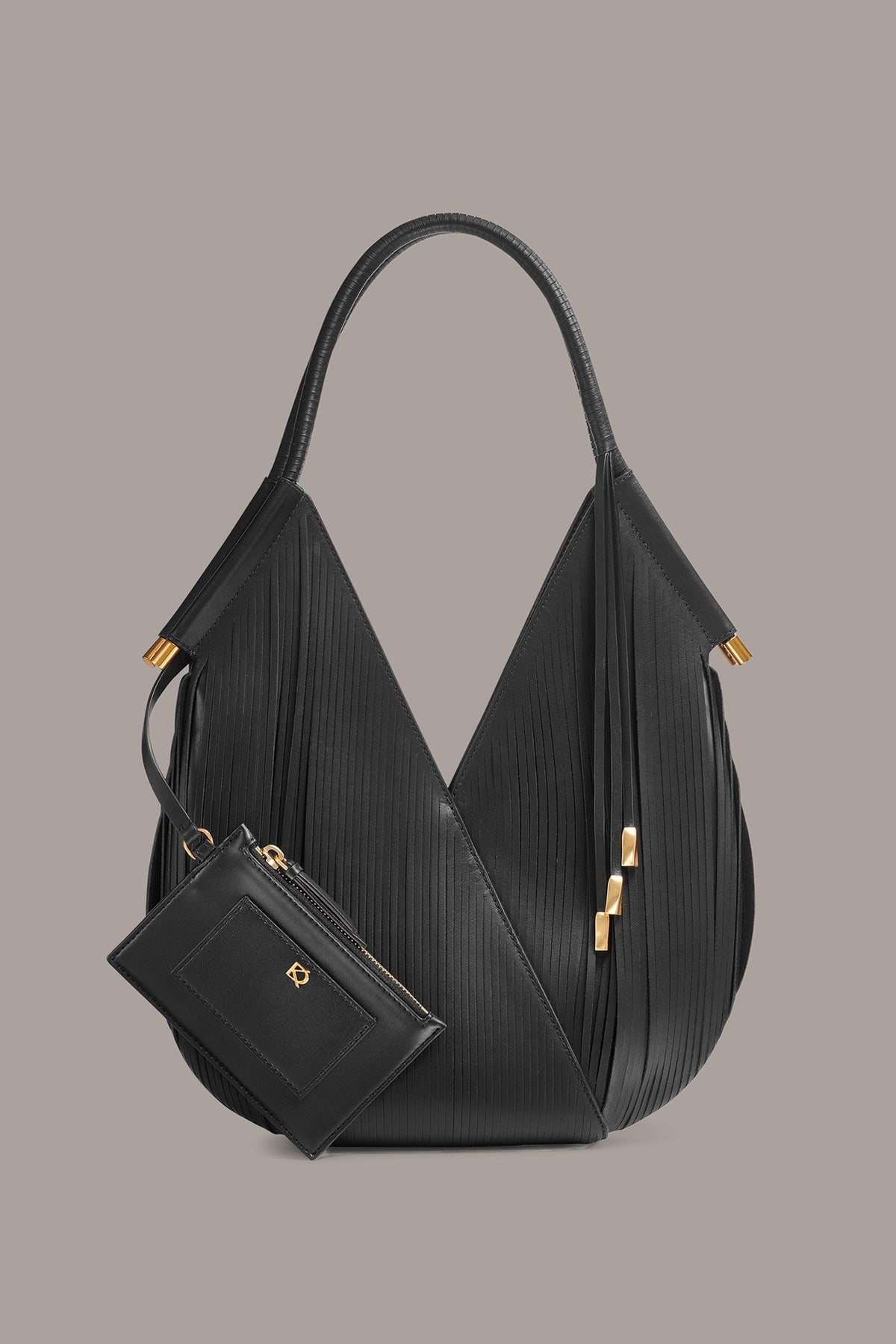 BALDWIN MINI LASER-CUT SHOULDER BAG - Black