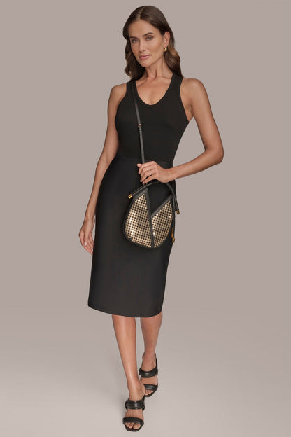 BALDWIN MICRO SEQUINED CROSSBODY BAG - Black
