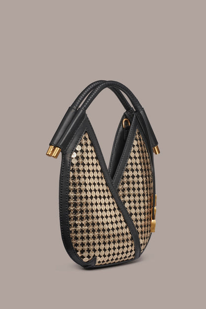BALDWIN MICRO SEQUINED CROSSBODY BAG - Black