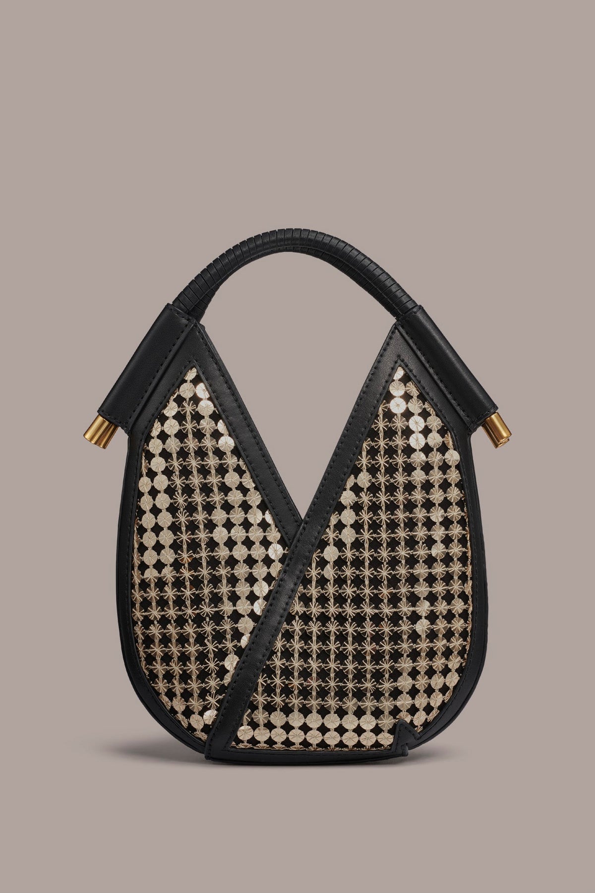 BALDWIN MICRO SEQUINED CROSSBODY BAG - Black