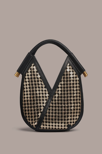BALDWIN MICRO SEQUINED CROSSBODY BAG - Black