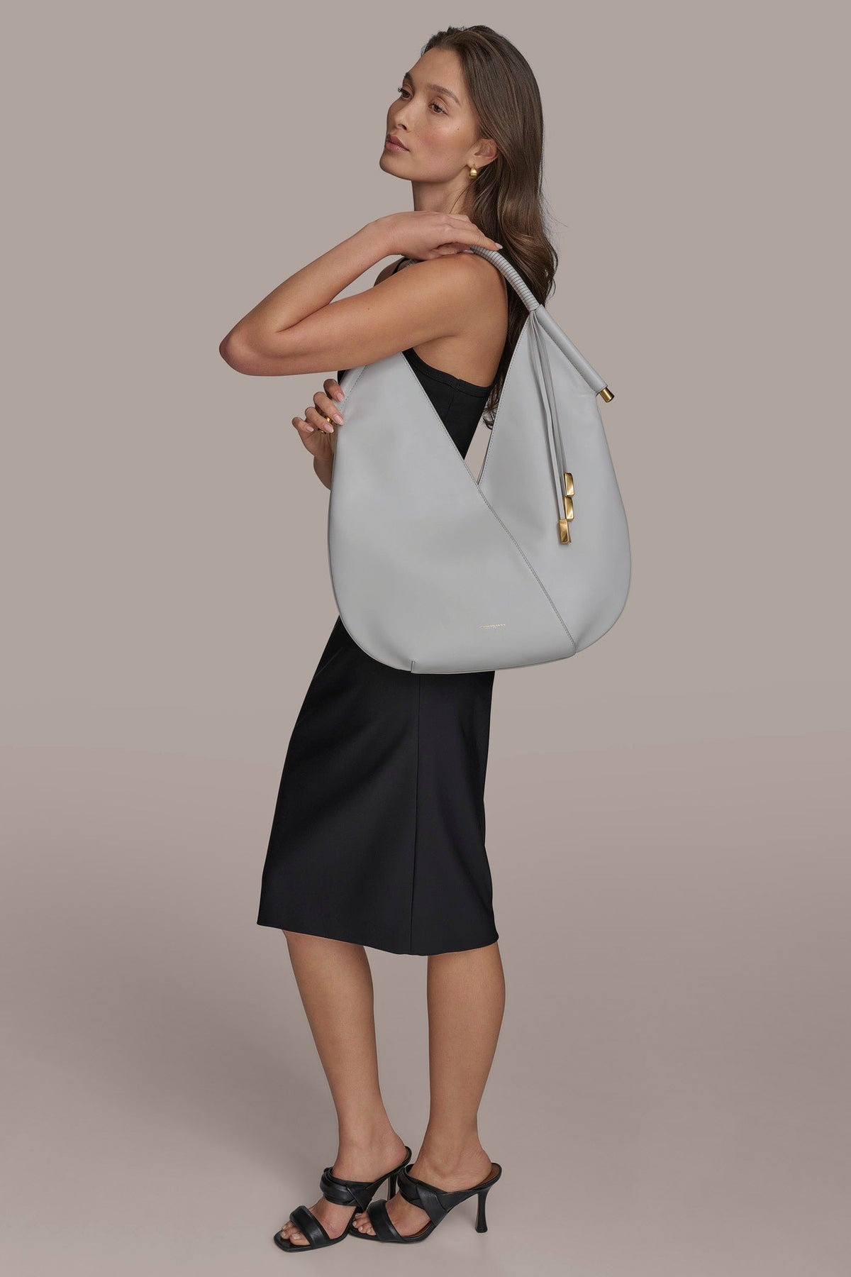 BALDWIN LARGE SHOULDER BAG - Pearl Grey