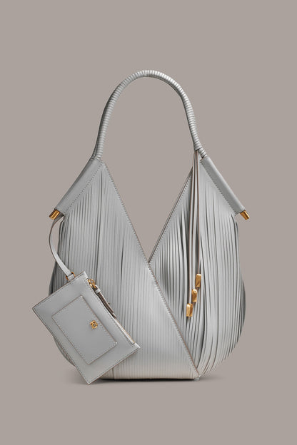 BALDWIN MINI LASER-CUT SHOULDER BAG - Zinc