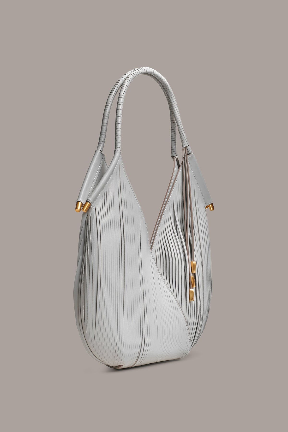 BALDWIN MINI LASER-CUT SHOULDER BAG - Zinc