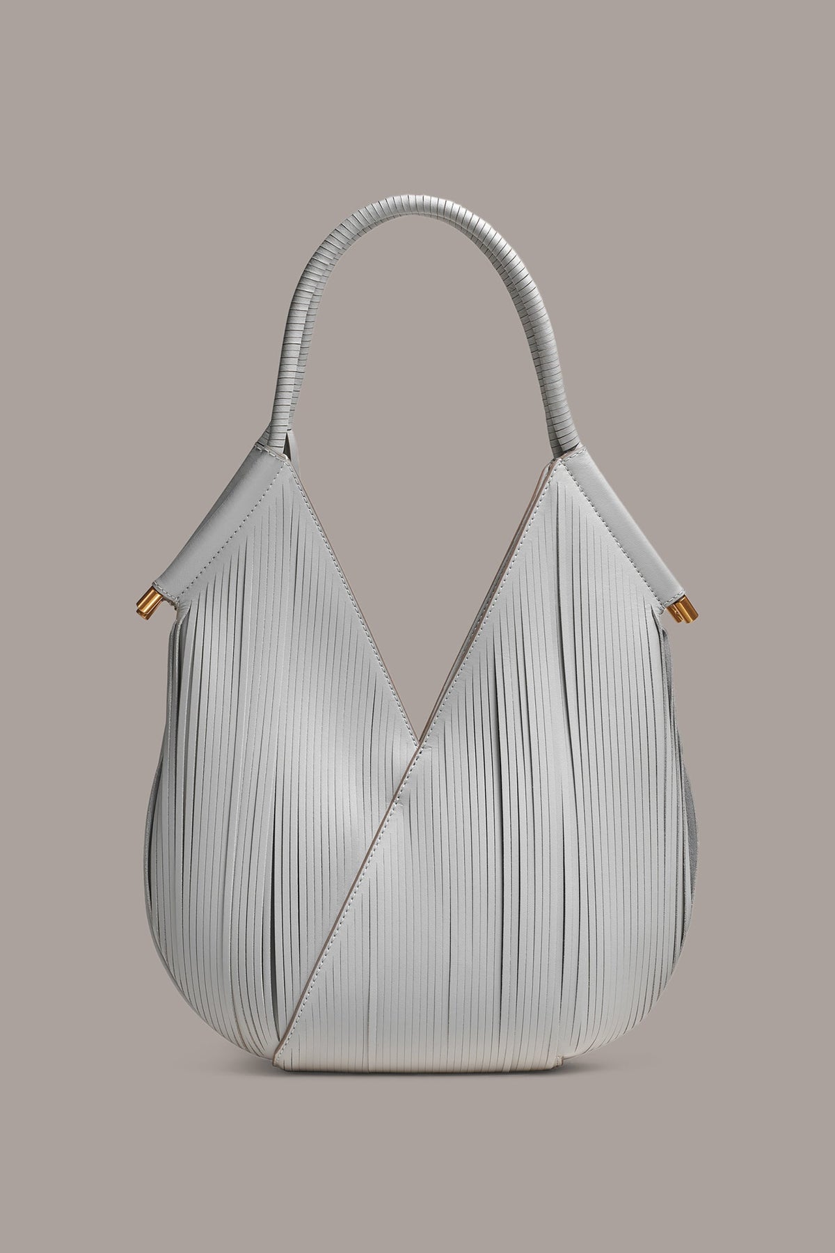 BALDWIN MINI LASER-CUT SHOULDER BAG - Zinc