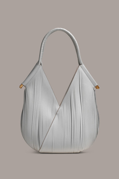 BALDWIN MINI LASER-CUT SHOULDER BAG - Zinc