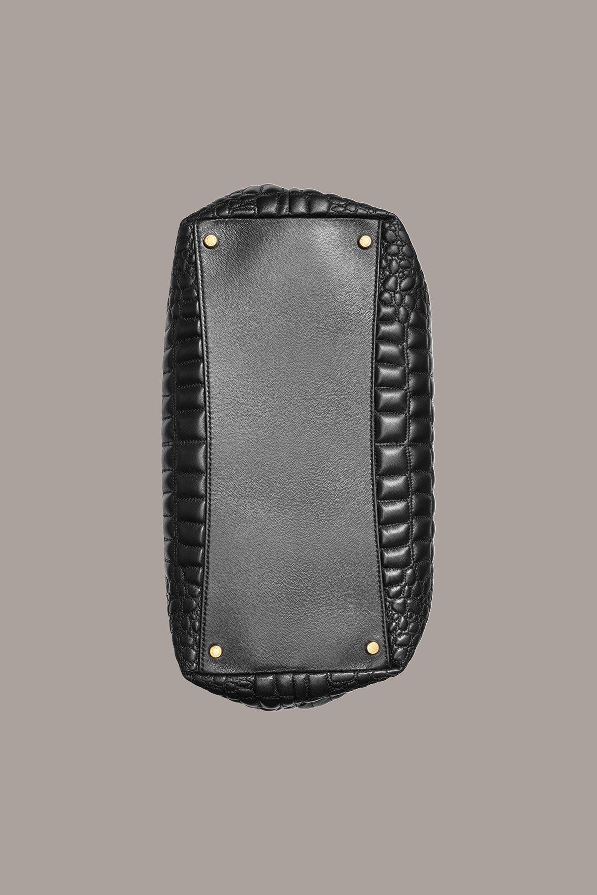 GLENWOOD CROC-EFFECT SHOULDER BAG - Black