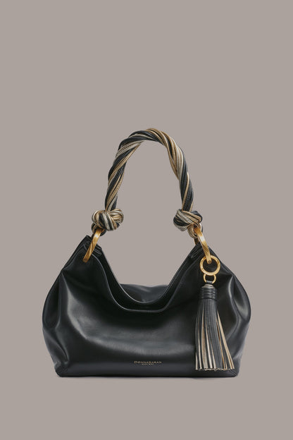 GLENWOOD SMALL SHOULDER BAG - BLACK/GOLD
