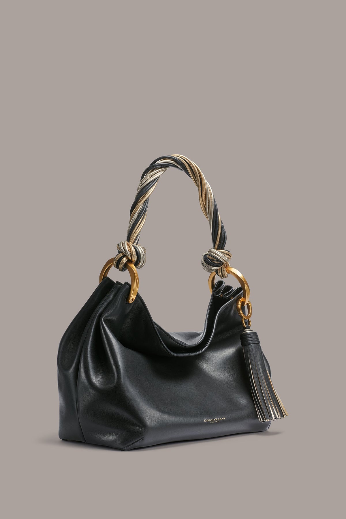 GLENWOOD SMALL SHOULDER BAG - BLACK/GOLD