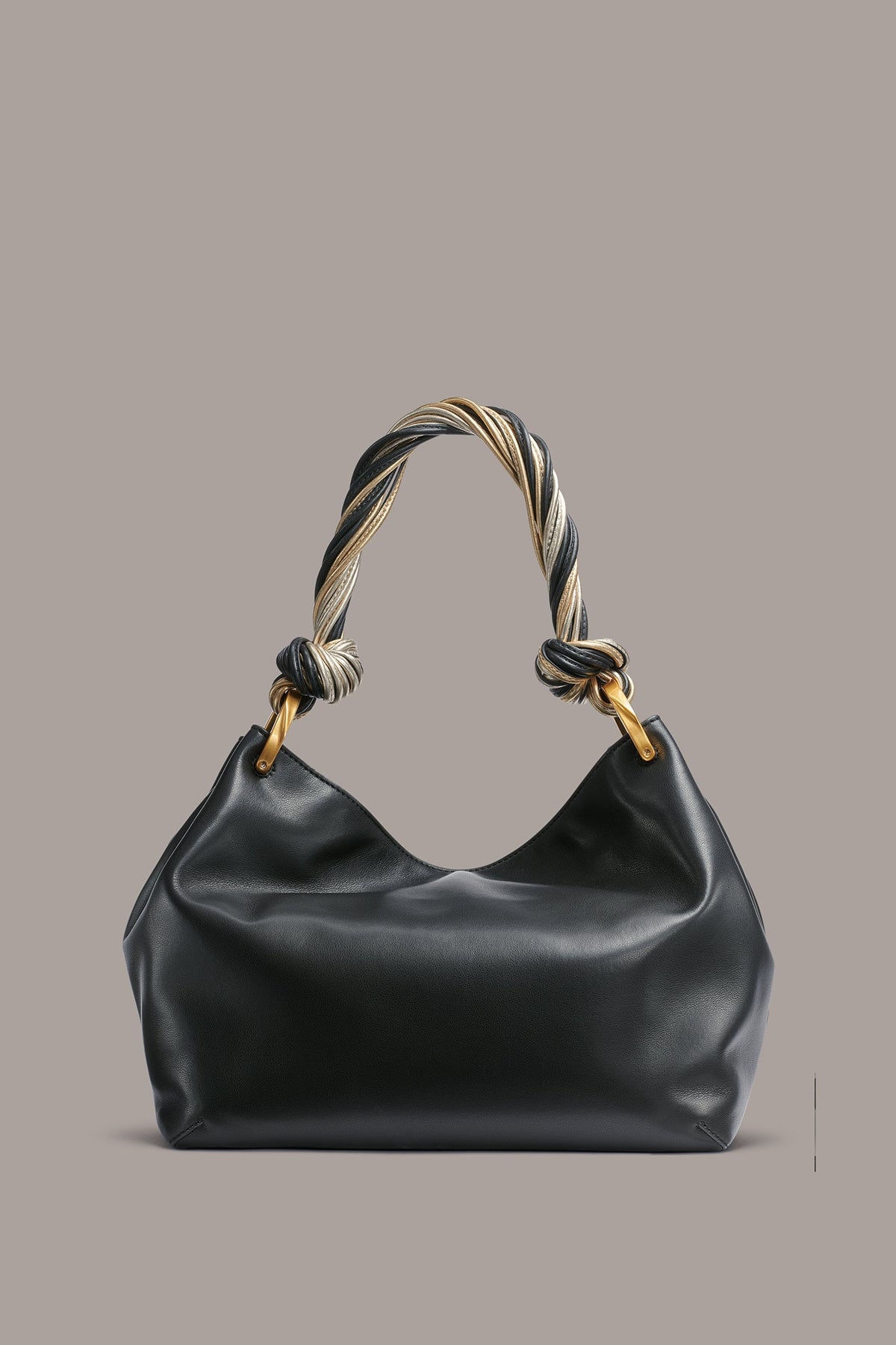 GLENWOOD SMALL SHOULDER BAG - BLACK/GOLD