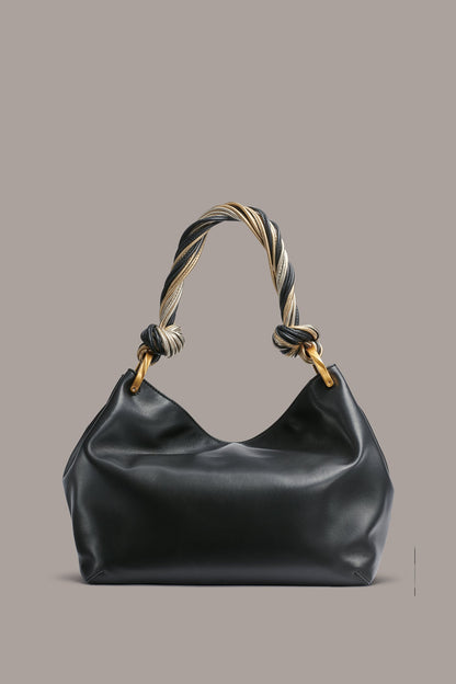 GLENWOOD SMALL SHOULDER BAG - BLACK/GOLD