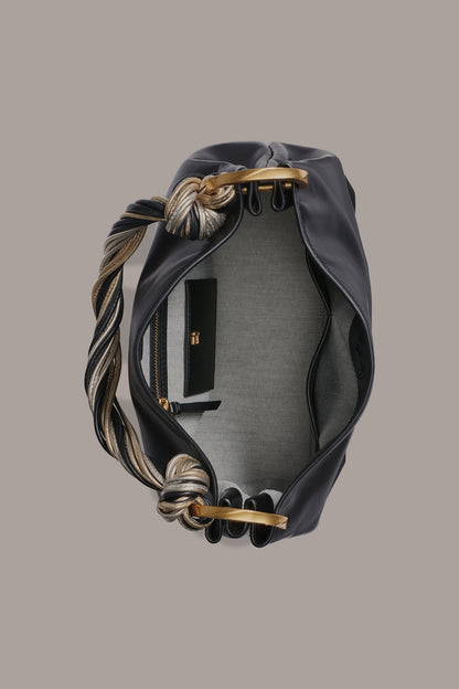 GLENWOOD SMALL SHOULDER BAG - BLACK/GOLD
