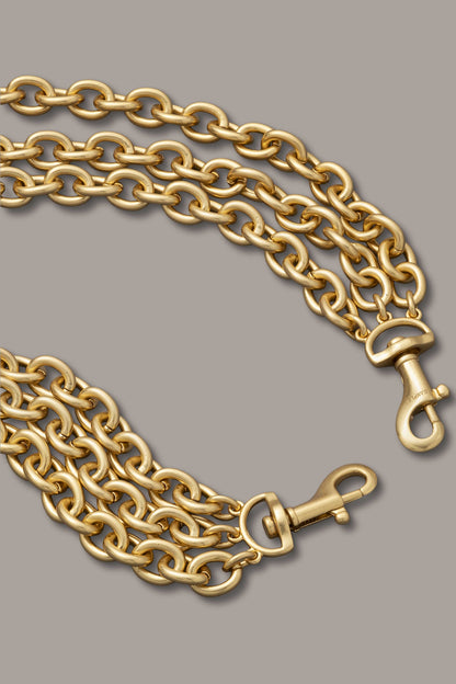 MULTI ROW CHAIN LINK COLLAR NECKLACE - Gold