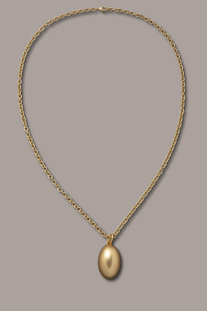 LONG PEBBLE PENDANT NECKLACE - Gold