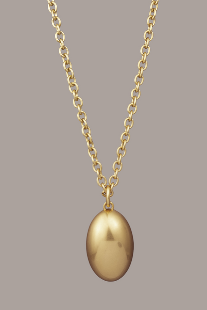 LONG PEBBLE PENDANT NECKLACE - Gold