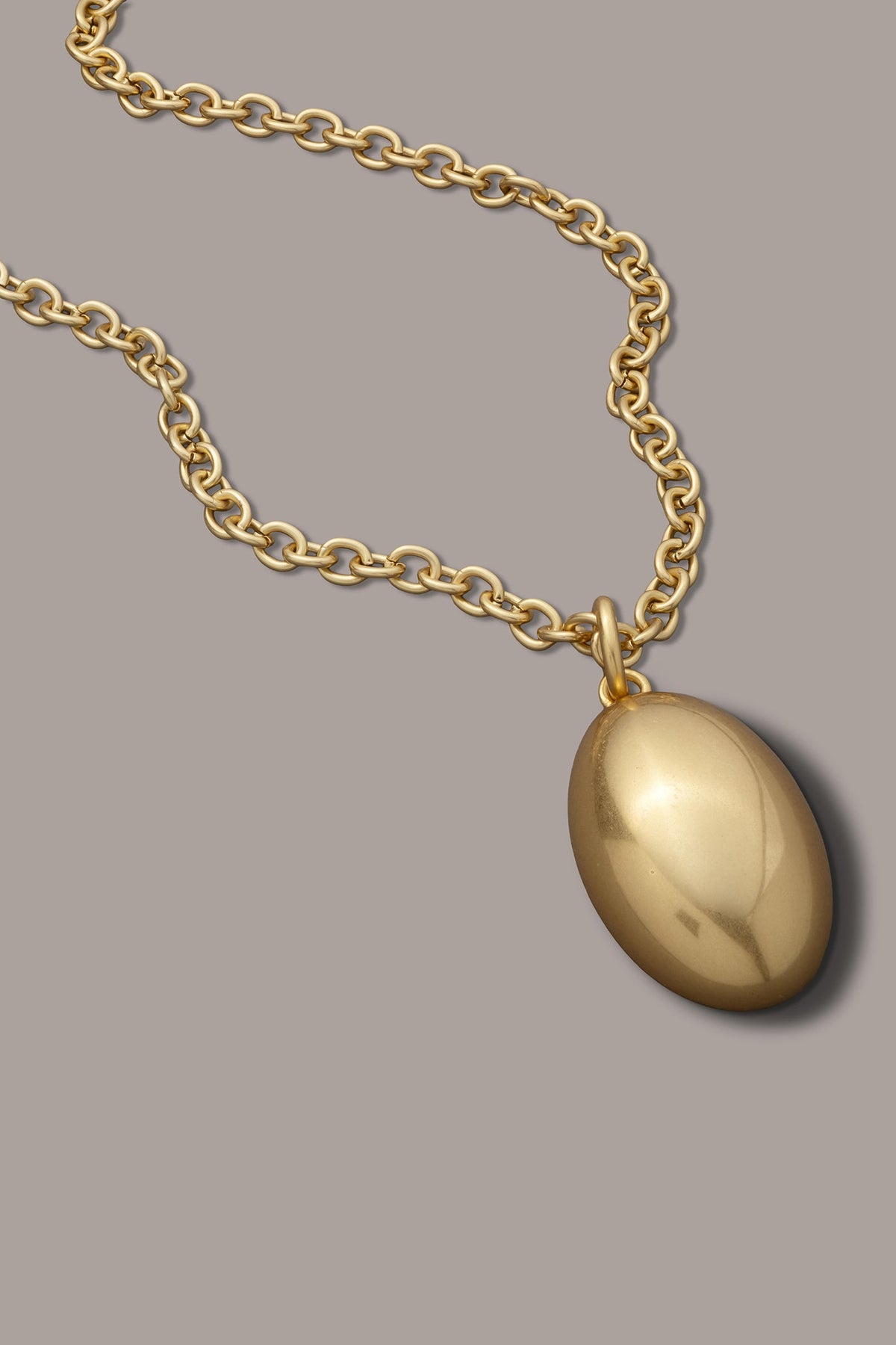 LONG PEBBLE PENDANT NECKLACE - Gold