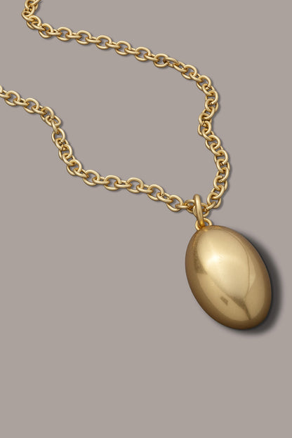 LONG PEBBLE PENDANT NECKLACE - Gold