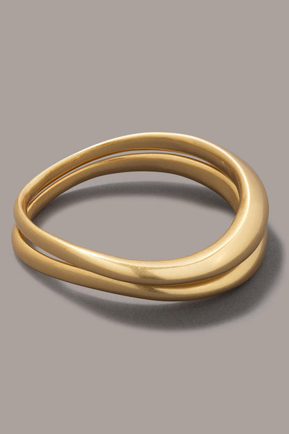 ORGANIC MOLTEN BANGLE BRACELETS - Gold