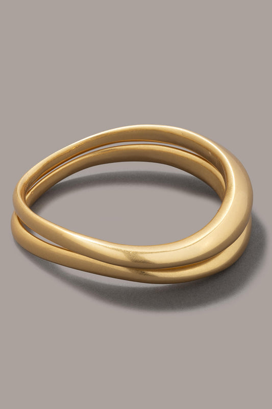 ORGANIC MOLTEN BANGLE BRACELETS - Gold