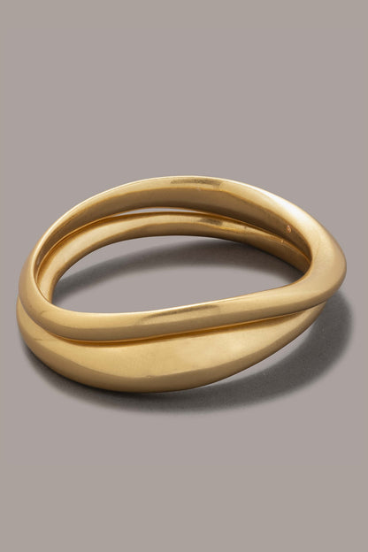 ORGANIC MOLTEN BANGLE BRACELETS - Gold