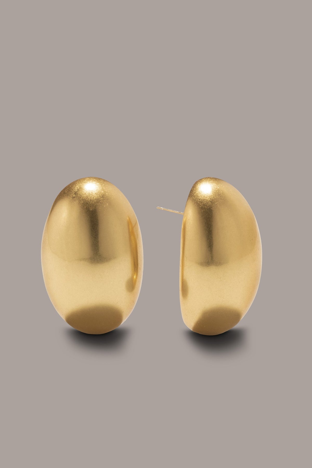 PEBBLE STUD EARRINGS - Gold
