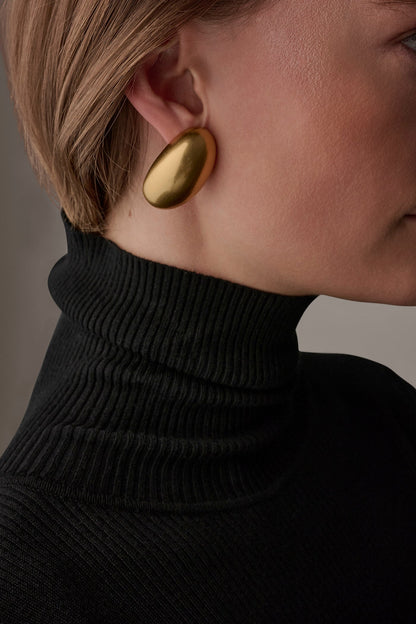 PEBBLE STUD EARRINGS - Gold