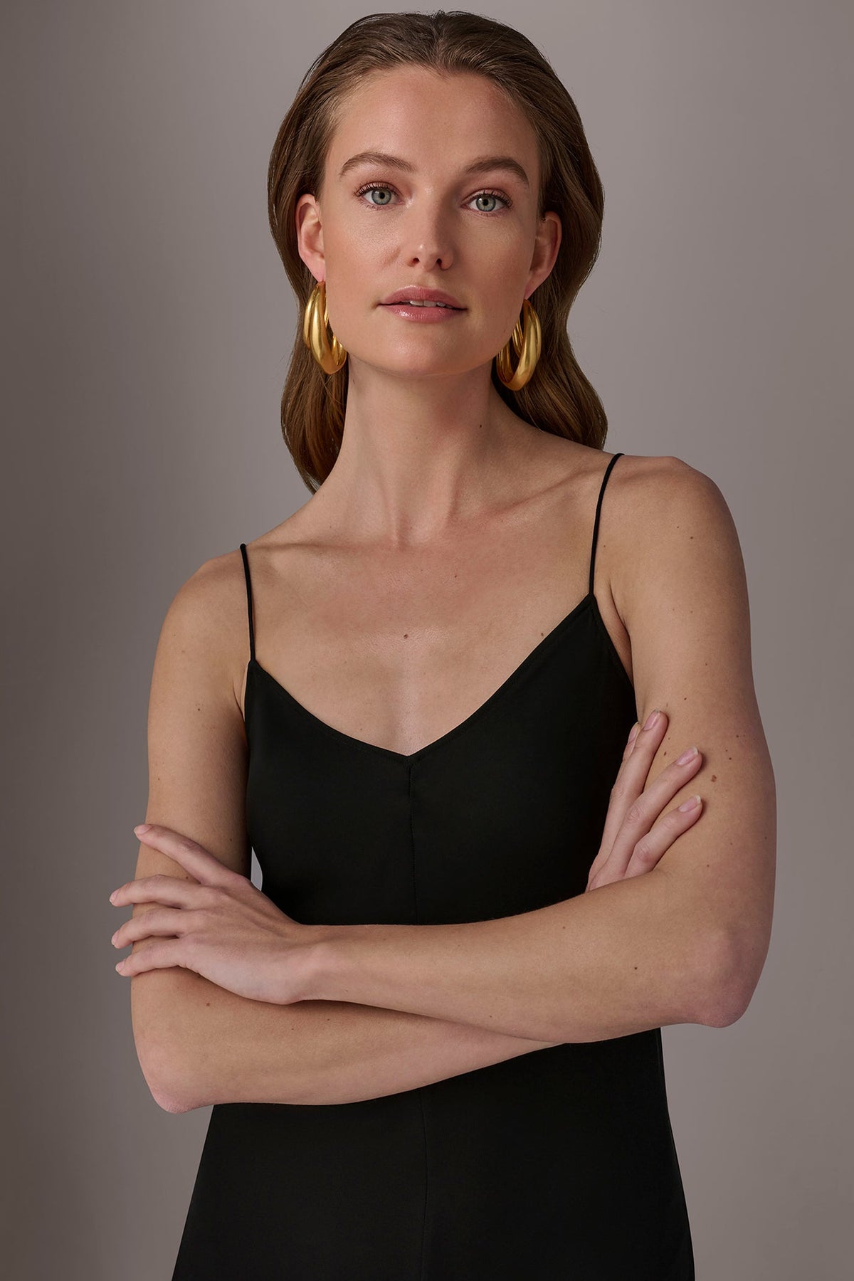 ORGANIC MOLTEN MULTI ROW HOOP EARRING - Gold