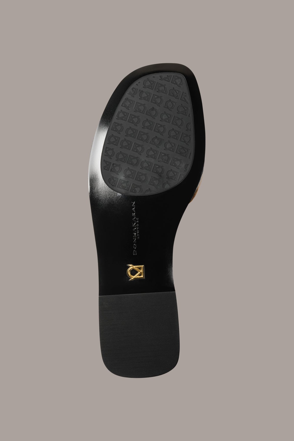 HALO SQUARE-TOE SLIDE SANDAL - Nude