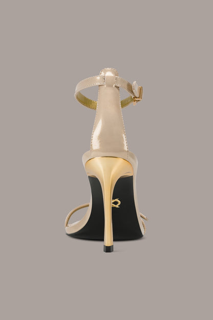 PRYCE PATENT ANKLE STRAP SANDAL - Nude