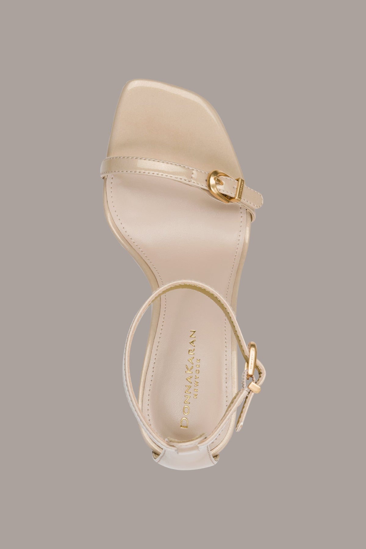 PRYCE PATENT ANKLE STRAP SANDAL - Nude