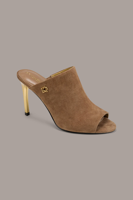 DONNA SUEDE MULE SANDAL - Tan