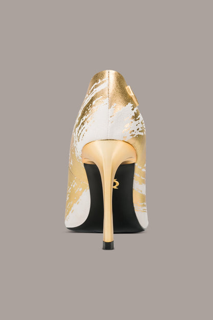 SAVITA HIGH PUMP - Ivory/Gold