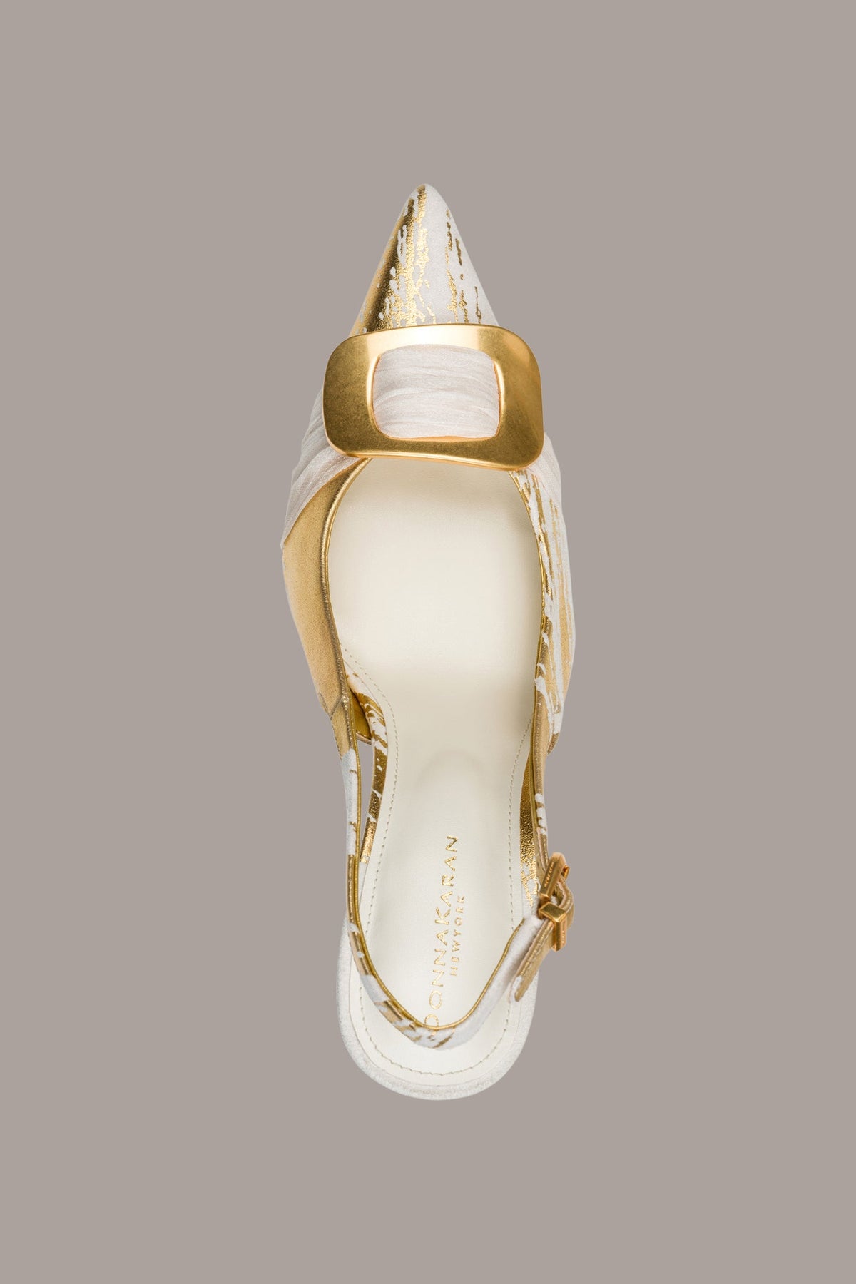 PEARA SLINGBACK PUMP - Ivory/Gold