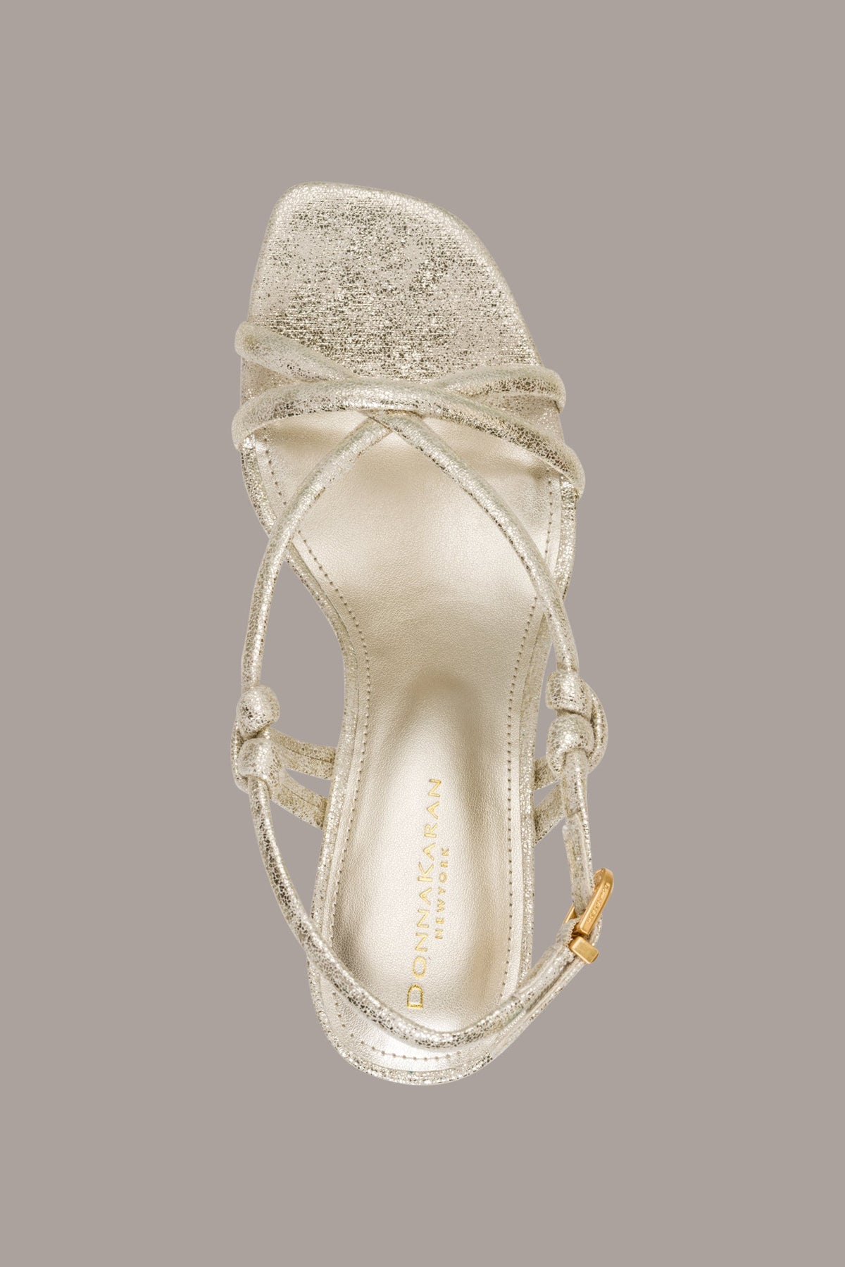 BASIL METALLIC SANDAL - White Gold