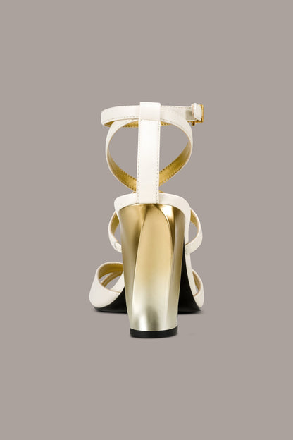 BROOKLYN STRAPPY SANDAL - Ivory