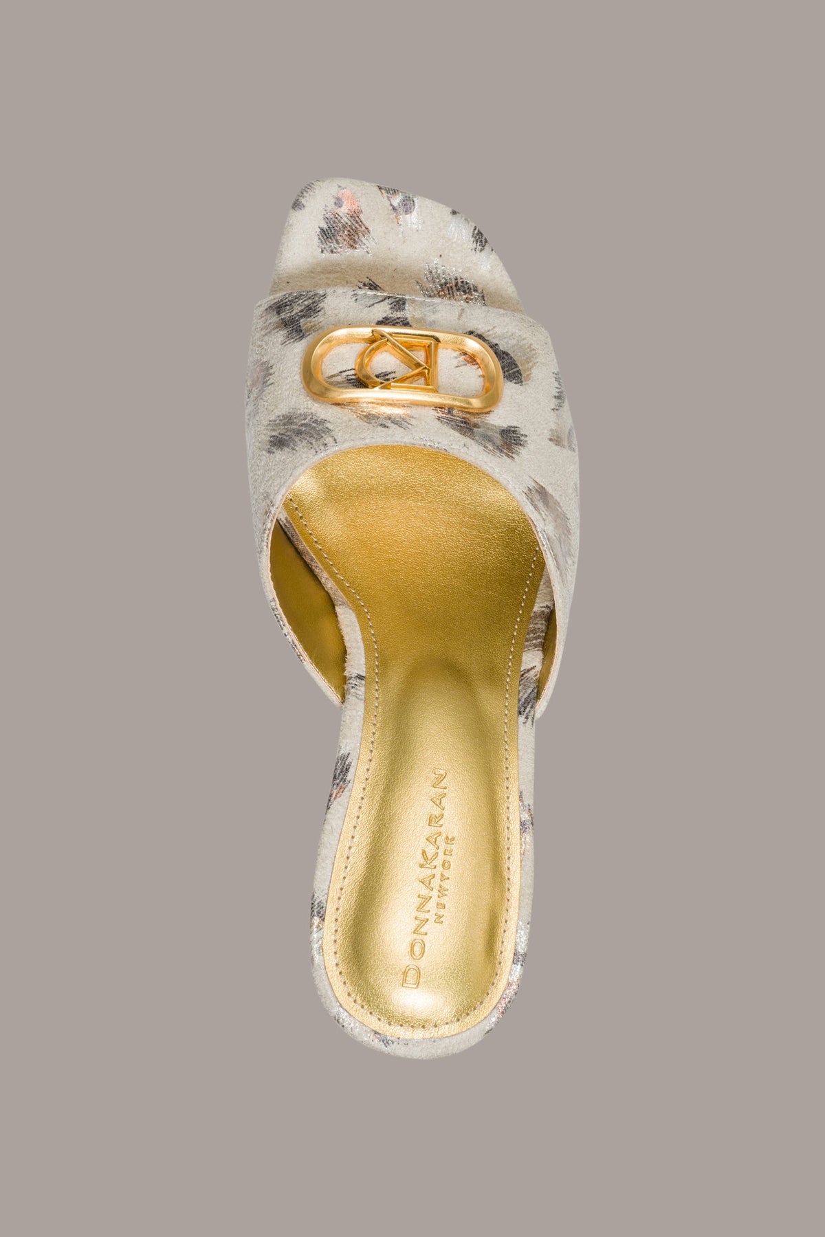 BYRONY METALLIC LEOPARD MULE SANDAL - Leopard